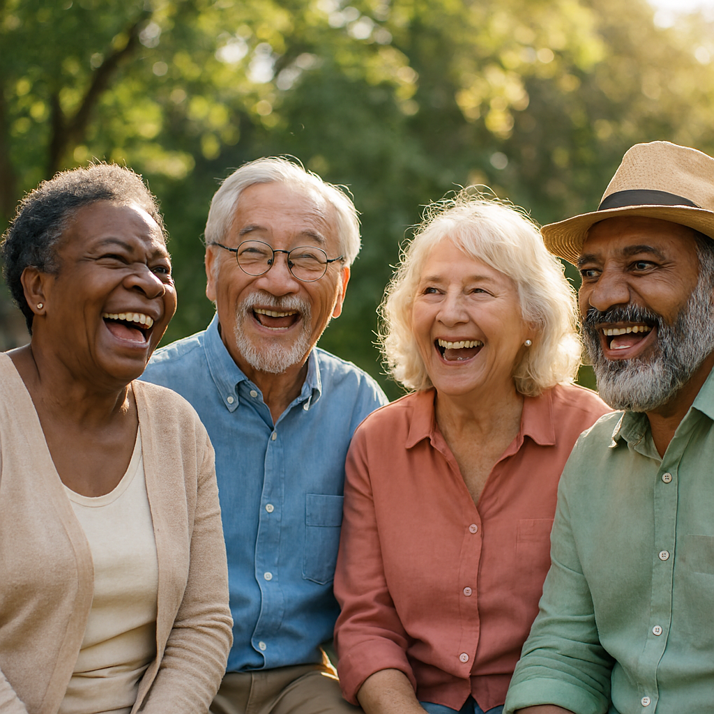 Lively senior group